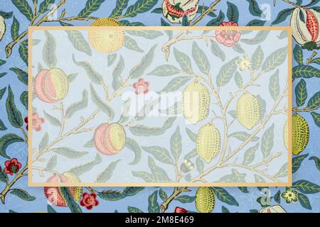 Antique ornamental frame vector border William Morris pattern Stock Vector