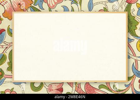 Bohemian fabric frame vector William Morris pattern Stock Vector