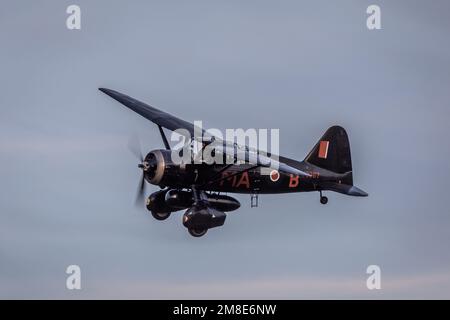 Westland Lysander IIIa 'V9367', Old Warden Airfield, Biggleswade, Bedfordshire, UK Stock Photo