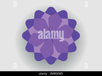70s Retro floral shape. 60s and 70s Retro style and Aesthetic. Stock Vector