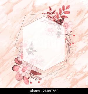 Vintage frame vector summer floral pattern Stock Vector