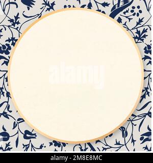 Art nouveau vector tulip flower pattern frames remix from artwork by William Morris Stock Vector