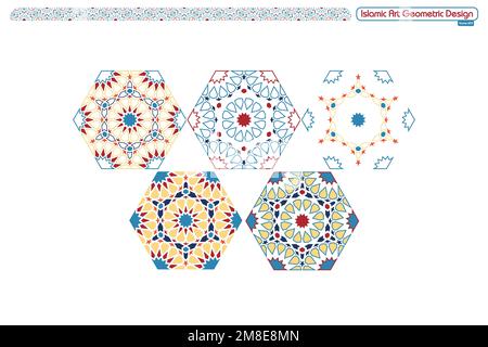 Islamic geometric decorative patterns, background collection, background islamic ornament vector image Stock Vector