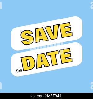 Save the Date Speach Bubble Stock Vector