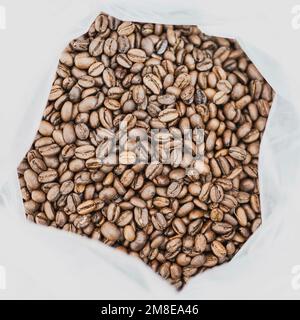 Addis Ababa, Ethiopia. 13th Jan, 2023. Coffee beans in a bag, photographed in a coffee roastery in Addis Ababa, January 13, 2023. Credit: dpa picture alliance/Alamy Live News Stock Photo