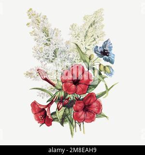 Vintage summer flowers bouquet vector Stock Vector Image & Art - Alamy