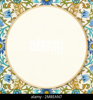 Bohemian fabric frame vector William Morris pattern Stock Vector
