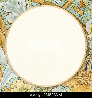 Antique ornamental frame vector border William Morris pattern Stock Vector