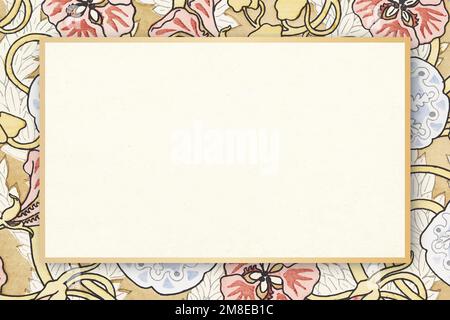 Botanical frame vector vintage hand drawn Stock Vector