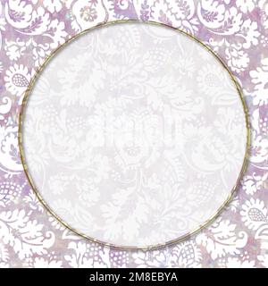 Vintage vector holographic pastel floral frame remix from artwork by William Morris Stock Vector
