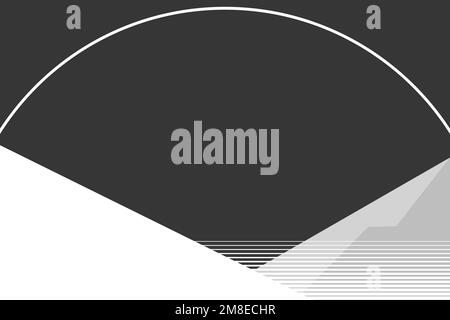Mountain background vector in the dark Stock Vector