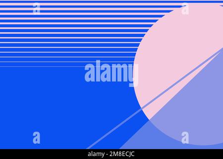 Moon scenery background vector in pink and blue Stock Vector