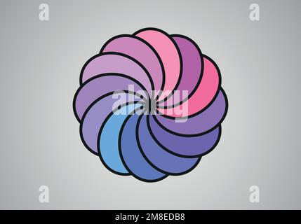 70s Retro floral shape. 60s and 70s Retro style and Aesthetic. Stock Vector