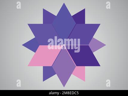 70s Retro floral shape. 60s and 70s Retro style and Aesthetic. Stock Vector
