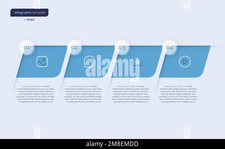 Vector infographic template composed of 4 elements Stock Vector