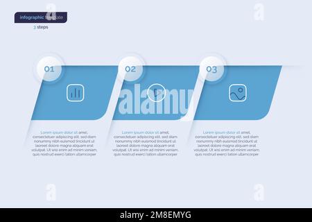 Vector infographic template composed of 3 elements Stock Vector