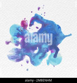 Abstract blue and pink watercolor splash vector Stock Vector