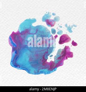 Abstract blue and pink watercolor splash vector Stock Vector