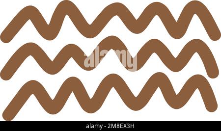 Hand drawn abstract line vintage art vector doodle underline scribble brush and pencil stroke design element for frame divider in a glyph illustration Stock Vector