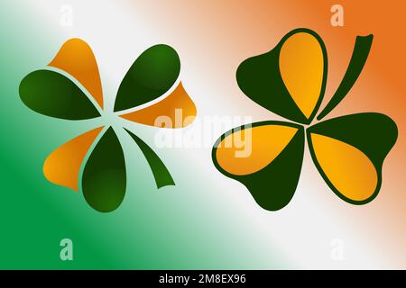 clover shamrock st Patrick elements for design Stock Vector