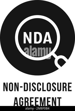 nda badge with magnifying glass Stock Vector