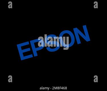 Seiko Epson Rotated Logo Black Background B Stock Photo Alamy