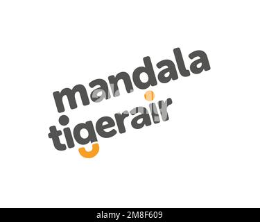 Tigerair Mandala, Rotated Logo, White Background Stock Photo