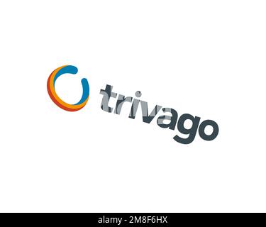 Trivago, rotated logo, white background Stock Photo - Alamy