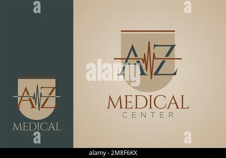 medical logo based on the initial letter AZ Stock Vector