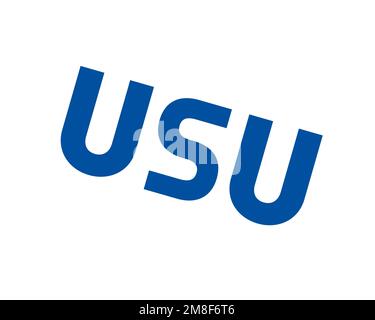 USU Software, rotated logo, white background B Stock Photo