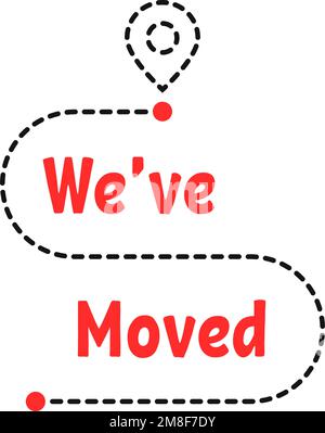 change location badge like moving Stock Vector