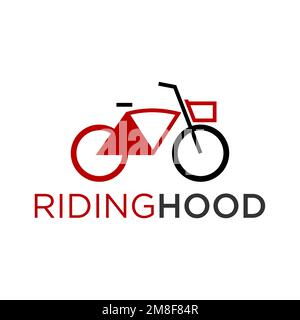 simple body or human with unique bicycle in line image graphic icon logo design abstract concept vector stock. symbol related to sport or classic Stock Vector