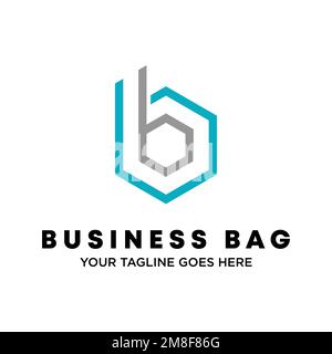 simple letter or word BB or Double B font in hexagon shape graphic icon logo design abstract concept vector stock related to initial or monogram Stock Vector