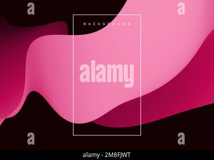 3D abstract wavy background with modern gradient colors. Motion sound wave. Vector illustration for banner, flyer, brochure, booklet, presentation or Stock Vector