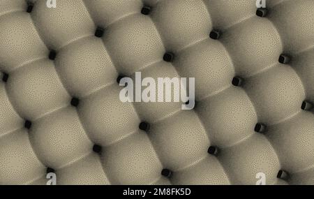 Upholstery background. Leather pattern in dotwork style. Background with bumps. Pointillism graphic. Dot stipple design. 3D vector illustration for ba Stock Vector