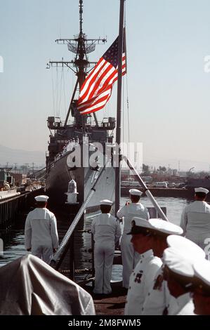 USS Lynde McCormick (DDG-8) decommissioning at San Diego 1991 Stock ...