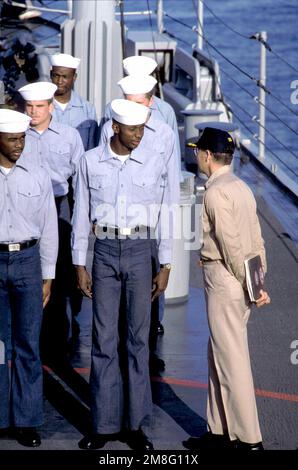 USS Dahlgren (DDG-43) in the Strait of Magellan on 20 October 1991 ...