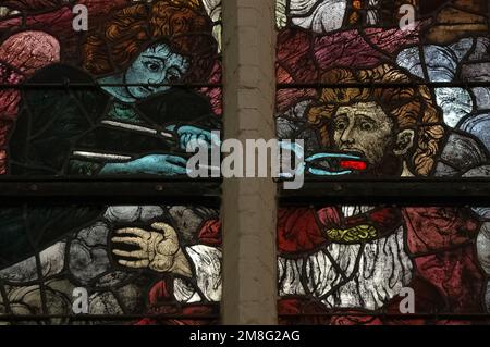 Depiction of The Prophet Isaiah in a Stained Glass Window by Edward ...