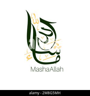 Masha Allah Arabic calligraphy vector design. Stock Vector