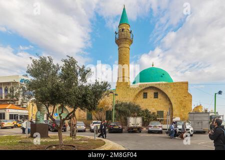 Acre, Israel - November 29, 2022, Sinan Basha Mosque in the old town of Acre, Israel Stock Photo