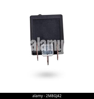 Electric relay, Electrical Auxiliary Relay, Coil Power Relay, magnetic contactor, 12v auto part isolated on white background. Stock Photo