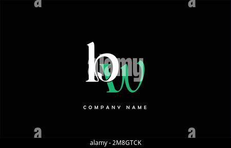 WB, BW Abstract Letters Logo Monogram Stock Vector