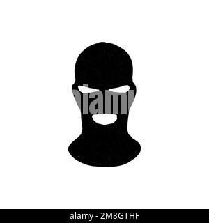 balaclava mask icon. Simple style counterterrorism poster background symbol. brand logo design element. balaclava mask t-shirt printing. Stock Vector