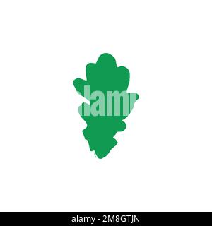 Leaf icon. Simple style ecology theme poster background symbol. Leaf brand logo design element. Leaf t-shirt printing. Vector for sticker. Stock Vector