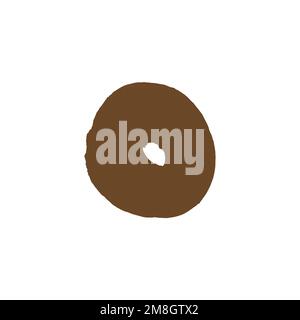 Bagel icon. Simple style sweet shop big sale poster background symbol. Bagel brand logo design element. Bagel t-shirt printing. Vector for sticker. Stock Vector