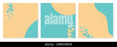 Templates social stories square layout, abstract boho style, banner and advertising design, brochure. Vector illustration Stock Vector