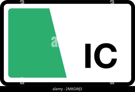 Transit IC card icon. Electronic payment. Editable vector. Stock Vector