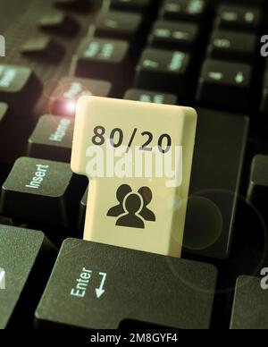 Inspiration showing sign 80 to 20. Pareto principle of factor sparsity ...