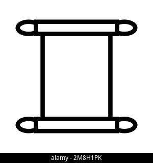 Parchment line icon isolated on white background. Black flat thin icon on modern outline style. Linear symbol and editable stroke. Simple and pixel pe Stock Vector
