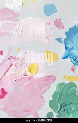 Colorful acrylic brush strokes vector Stock Vector